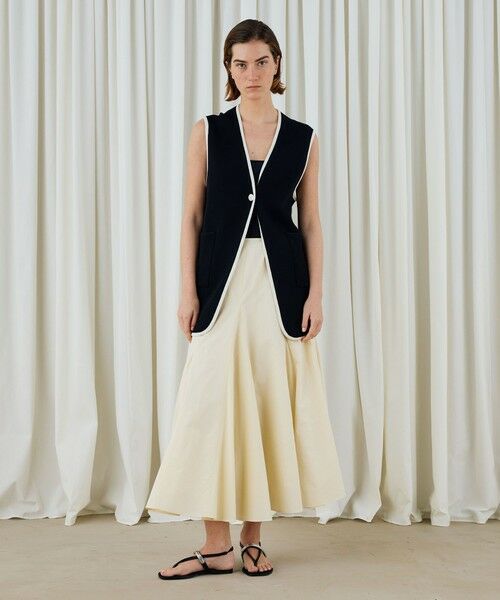 TOMORROWLAND / トゥモローランド ミニ・ひざ丈スカート | スビンコットンツイル ボリュームスカート | 詳細9