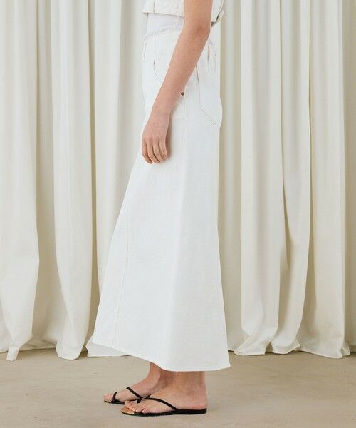 TOMORROWLAND / トゥモローランド デニムスカート | ペインティングホワイトデニム ブラレット付きマキシスカート | 詳細10