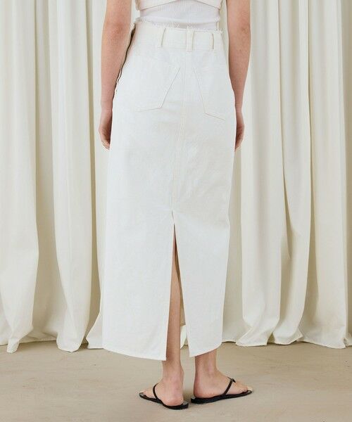 TOMORROWLAND / トゥモローランド デニムスカート | ペインティングホワイトデニム ブラレット付きマキシスカート | 詳細11