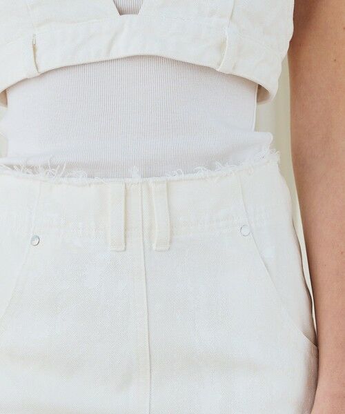 TOMORROWLAND / トゥモローランド デニムスカート | ペインティングホワイトデニム ブラレット付きマキシスカート | 詳細12