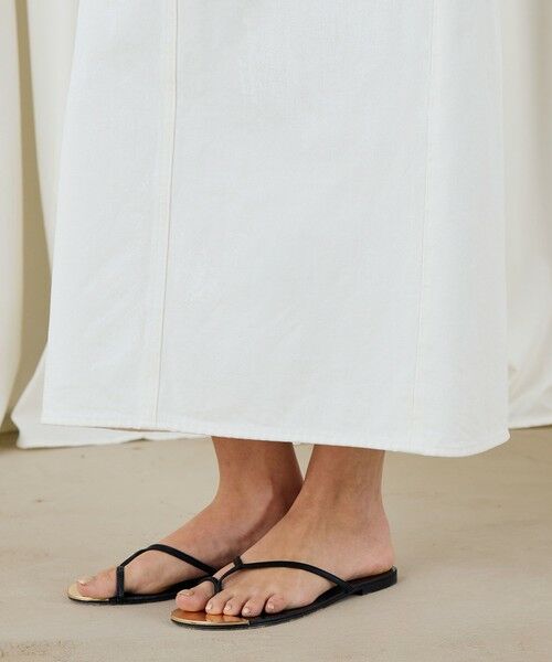 TOMORROWLAND / トゥモローランド デニムスカート | ペインティングホワイトデニム ブラレット付きマキシスカート | 詳細15