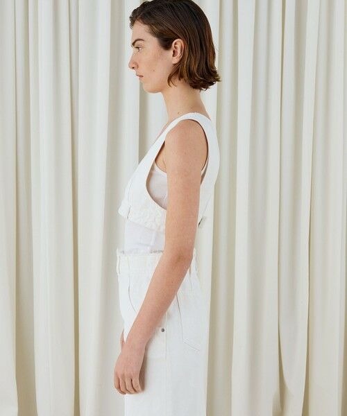 TOMORROWLAND / トゥモローランド デニムスカート | ペインティングホワイトデニム ブラレット付きマキシスカート | 詳細4