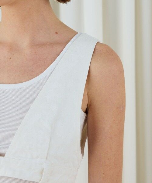 TOMORROWLAND / トゥモローランド デニムスカート | ペインティングホワイトデニム ブラレット付きマキシスカート | 詳細7