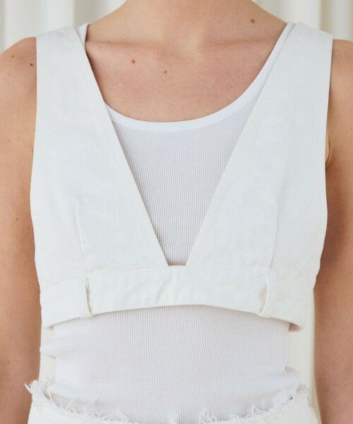 TOMORROWLAND / トゥモローランド デニムスカート | ペインティングホワイトデニム ブラレット付きマキシスカート | 詳細8