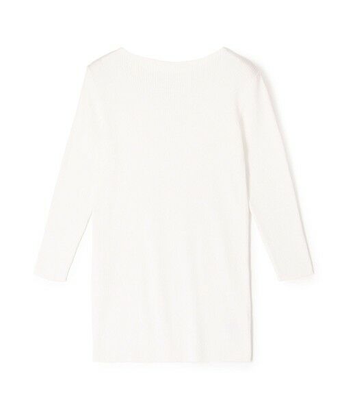 TOMORROWLAND / トゥモローランド ニット・セーター | ギザコットンリブ ボートネックプルオーバー(11 ホワイト)