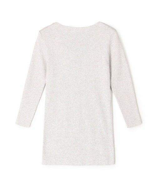 TOMORROWLAND/トゥモローランド ギザコットンリブ ボートネックプルオーバー 13 ライトグレー F