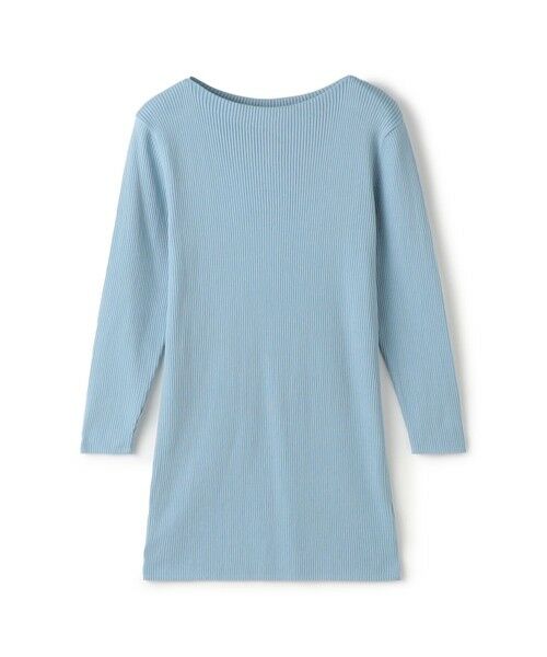 TOMORROWLAND / トゥモローランド ニット・セーター | ギザコットンリブ ボートネックプルオーバー(63 ライトブルー)