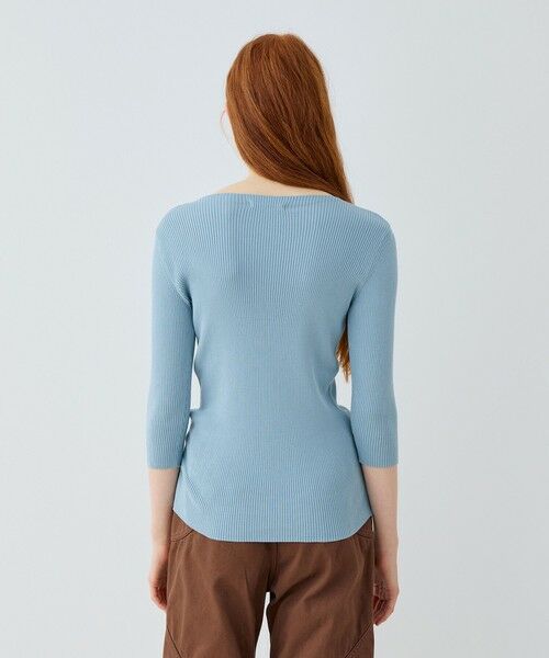 TOMORROWLAND / トゥモローランド ニット・セーター | ギザコットンリブ ボートネックプルオーバー | 詳細4