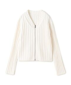TOMORROWLAND / トゥモローランド カーディガン・ボレロ | ワイドリブ ジップアップカーディガン