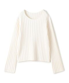 TOMORROWLAND / トゥモローランド ニット・セーター | ワイドリブ クルーネックプルオーバー