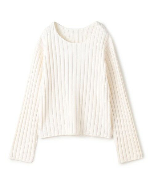 TOMORROWLAND / トゥモローランド ニット・セーター | ワイドリブ クルーネックプルオーバー（11 ホワイト）