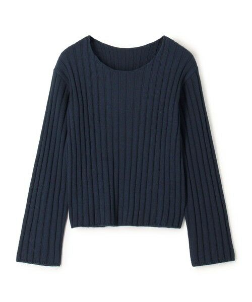 TOMORROWLAND / トゥモローランド ニット・セーター | ワイドリブ クルーネックプルオーバー（69 ネイビー）