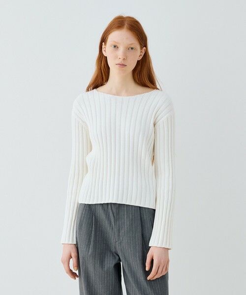 TOMORROWLAND / トゥモローランド ニット・セーター | ワイドリブ クルーネックプルオーバー | 詳細2