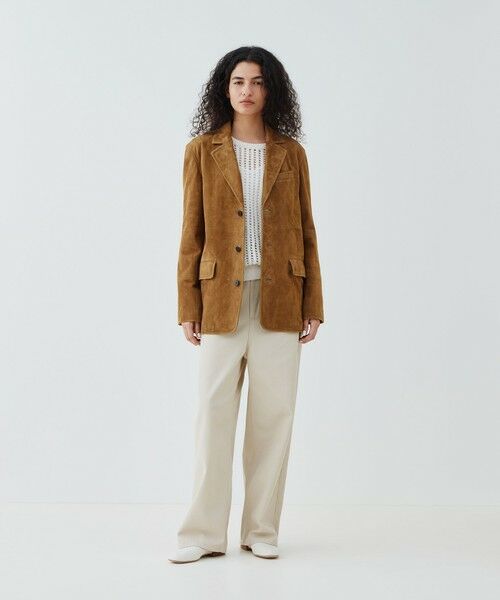 TOMORROWLAND / トゥモローランド レザーブルゾン・ジャケット | ゴートスウェード スリーボタンジャケット | 詳細1