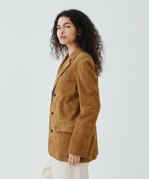 TOMORROWLAND / トゥモローランド レザーブルゾン・ジャケット | ゴートスウェード スリーボタンジャケット | 詳細3