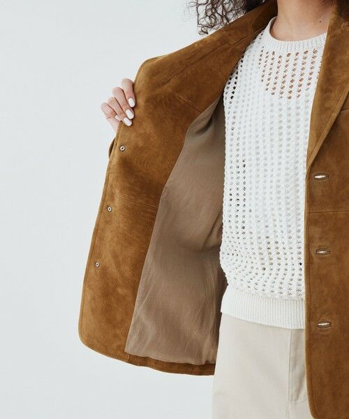 TOMORROWLAND / トゥモローランド レザーブルゾン・ジャケット | ゴートスウェード スリーボタンジャケット | 詳細5