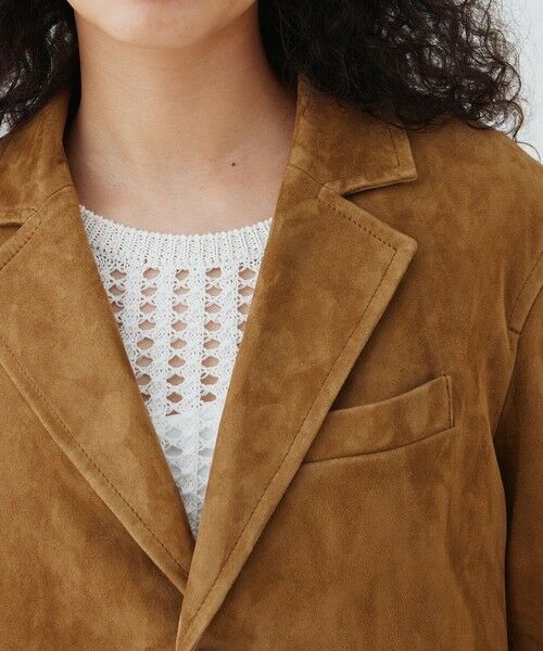 TOMORROWLAND / トゥモローランド レザーブルゾン・ジャケット | ゴートスウェード スリーボタンジャケット | 詳細6