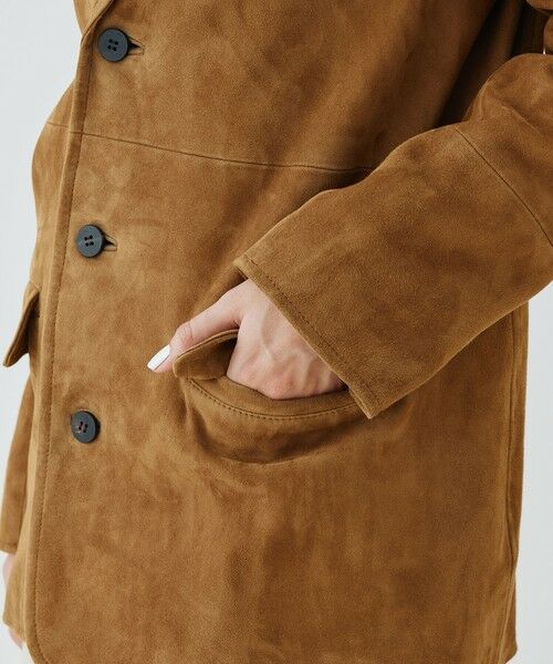 TOMORROWLAND / トゥモローランド レザーブルゾン・ジャケット | ゴートスウェード スリーボタンジャケット | 詳細8