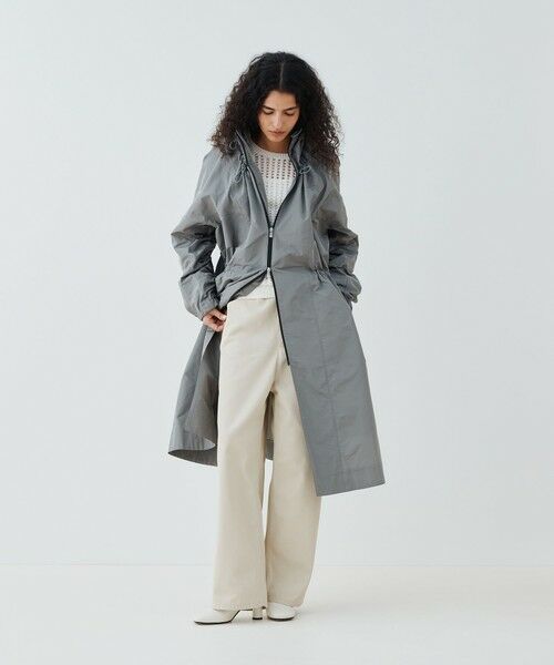 TOMORROWLAND / トゥモローランド その他アウター | メモリータフタ ギャザースタンドカラーコート | 詳細1