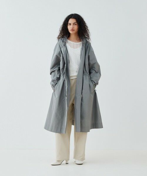 TOMORROWLAND / トゥモローランド その他アウター | メモリータフタ ギャザースタンドカラーコート | 詳細2