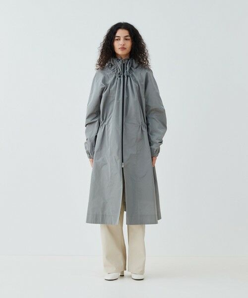 TOMORROWLAND / トゥモローランド その他アウター | メモリータフタ ギャザースタンドカラーコート | 詳細3