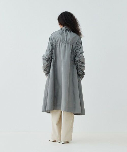 TOMORROWLAND / トゥモローランド その他アウター | メモリータフタ ギャザースタンドカラーコート | 詳細5