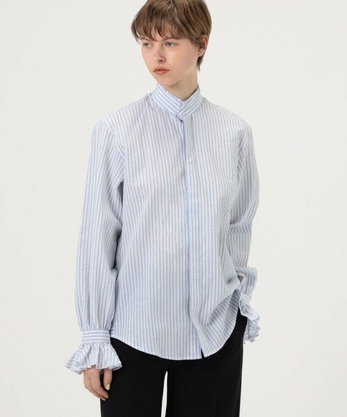 TOMORROWLAND / トゥモローランド シャツ・ブラウス（半袖以外） | BOURRIENNE BOUDOIR ストライプ スタンドカラーシャツ | 詳細2