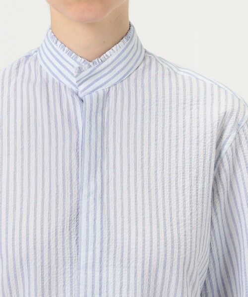 TOMORROWLAND / トゥモローランド シャツ・ブラウス（半袖以外） | BOURRIENNE BOUDOIR ストライプ スタンドカラーシャツ | 詳細5