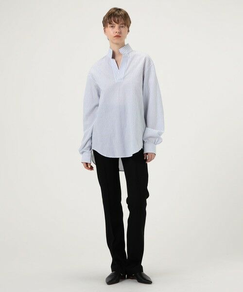 TOMORROWLAND / トゥモローランド シャツ・ブラウス(半袖以外) | BOURRIENNE SCULPTEUR ストライプ オープンカラーシャツ | 詳細1