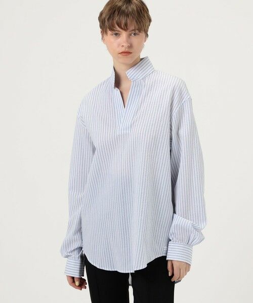 TOMORROWLAND / トゥモローランド シャツ・ブラウス(半袖以外) | BOURRIENNE SCULPTEUR ストライプ オープンカラーシャツ | 詳細2