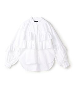 TOMORROWLAND / トゥモローランド シャツ・ブラウス | 【別注】ne Quittez pas BLACK TIERED FRILLED コットンシャツ