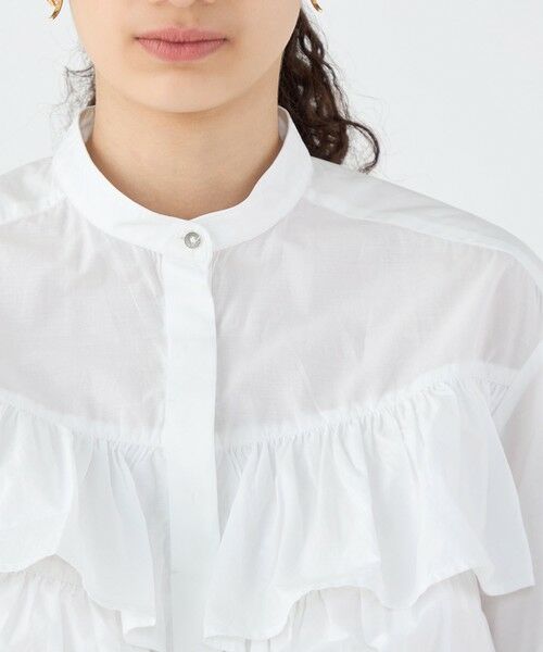 【TOMORROWLAND BUYING WEAR】【別注】ne Quittez pas BLACK TIERED FRILLED コットンシャツ 別注】ne Quittez pas BLACK TIERED FRILLED コットンシャツ
