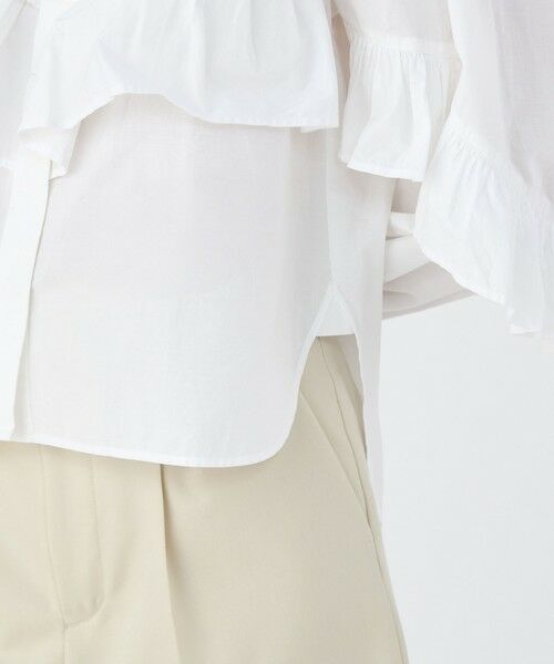 別注】ne Quittez pas BLACK TIERED FRILLED コットンシャツ