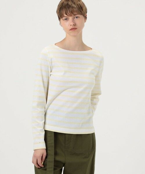 TOMORROWLAND / トゥモローランド Tシャツ | Le minor ボートネック ストライププルオーバー | 詳細2
