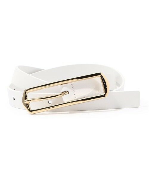 TOMORROWLAND / トゥモローランド ベルト・サスペンダー | LEFIJE SQUARE レザーベルト(11 ホワイト)