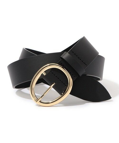 TOMORROWLAND/トゥモローランド LEFIJE ROUND BUCKLE レザーベルト 19 ブラック F TOMORROWLAND/トゥモローランド LEFIJE ROUND BUCKLE レザーベルト 19 ブラック F