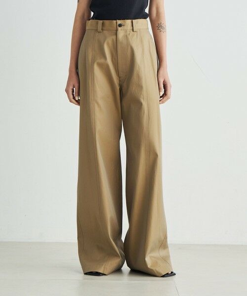 TOMORROWLAND / トゥモローランド チノ・ワークパンツ | コットンギャバ ワイドパンツ | 詳細2