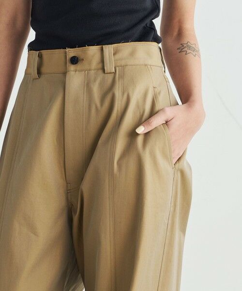 TOMORROWLAND / トゥモローランド チノ・ワークパンツ | コットンギャバ ワイドパンツ | 詳細7