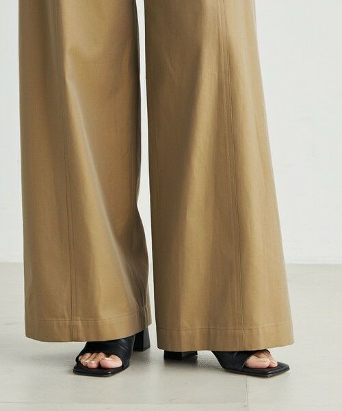 TOMORROWLAND / トゥモローランド チノ・ワークパンツ | コットンギャバ ワイドパンツ | 詳細8