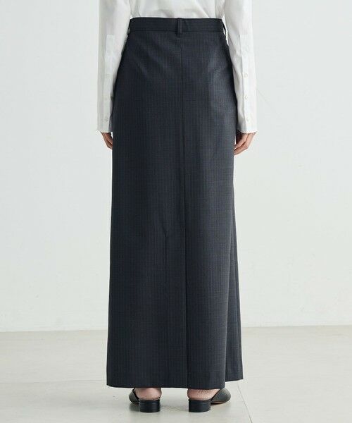 TOMORROWLAND / トゥモローランド ロング・マキシ丈スカート | ウールストライプ ロングスカート | 詳細4