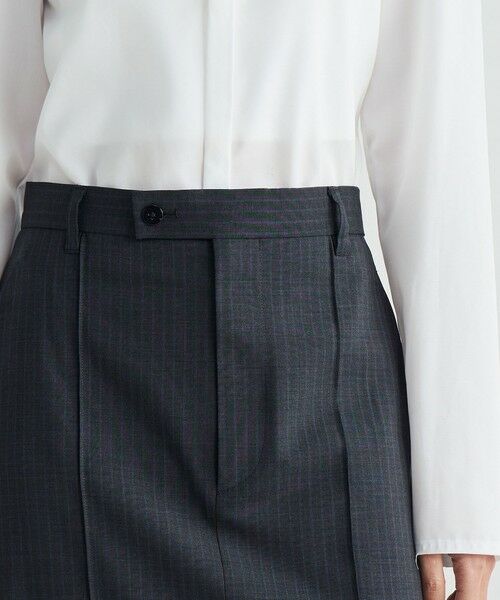 TOMORROWLAND / トゥモローランド ロング・マキシ丈スカート | ウールストライプ ロングスカート | 詳細5