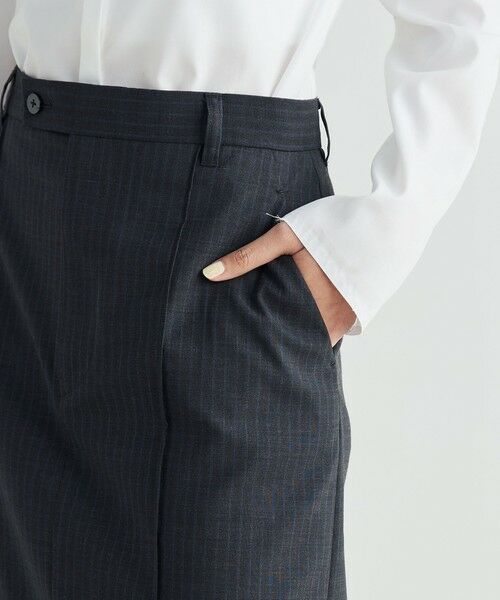 TOMORROWLAND / トゥモローランド ロング・マキシ丈スカート | ウールストライプ ロングスカート | 詳細7