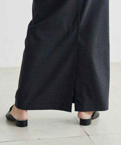 TOMORROWLAND / トゥモローランド ロング・マキシ丈スカート | ウールストライプ ロングスカート | 詳細9