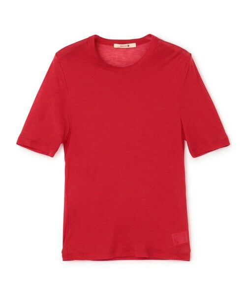 TOMORROWLAND/トゥモローランド テンセルシルク ベーシックTシャツ 35 レッド S(9号) TOMORROWLAND/トゥモローランド テンセルシルク ベーシックTシャツ 35 レッド S(9号)