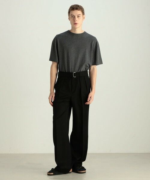 TOMORROWLAND / トゥモローランド スラックス・ドレスパンツ | ウールギャバ ベルトパンツ | 詳細1