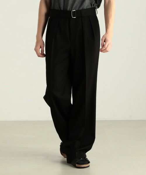 TOMORROWLAND / トゥモローランド スラックス・ドレスパンツ | ウールギャバ ベルトパンツ | 詳細2