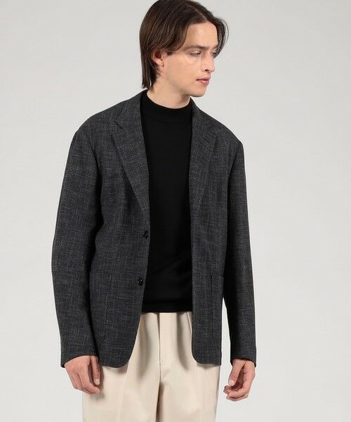 ウールシルクナイロン シングルブレステッド 2Bジャケット CARLO ウールシルクナイロン シングルブレステッド 2Bジャケット CARLO