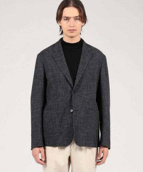 ウールシルクナイロン シングルブレステッド 2Bジャケット CARLO ウールシルクナイロン シングルブレステッド 2Bジャケット CARLO