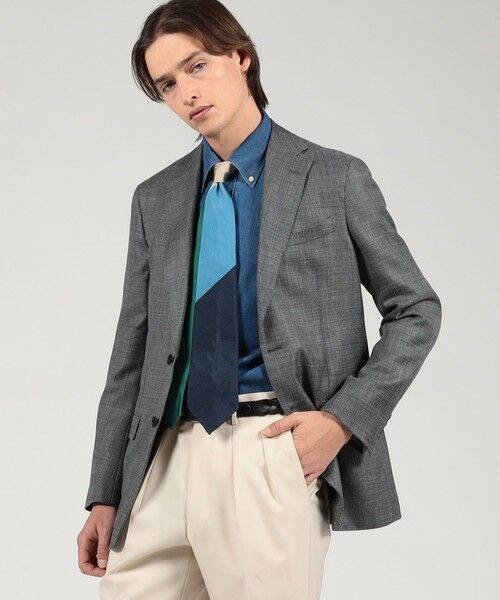 正規品 緑タグ Loro Piana リネン100% テーラードジャケット 水色 メンズ ジャケット | Loro Piana