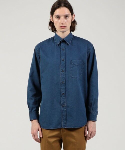 TOMORROWLAND / トゥモローランド シャツ・ブラウス | コットンインディゴ セミワイドカラーシャツ | 詳細2
